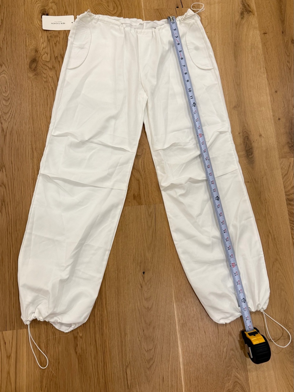 New White parachute Pants - Unbranded